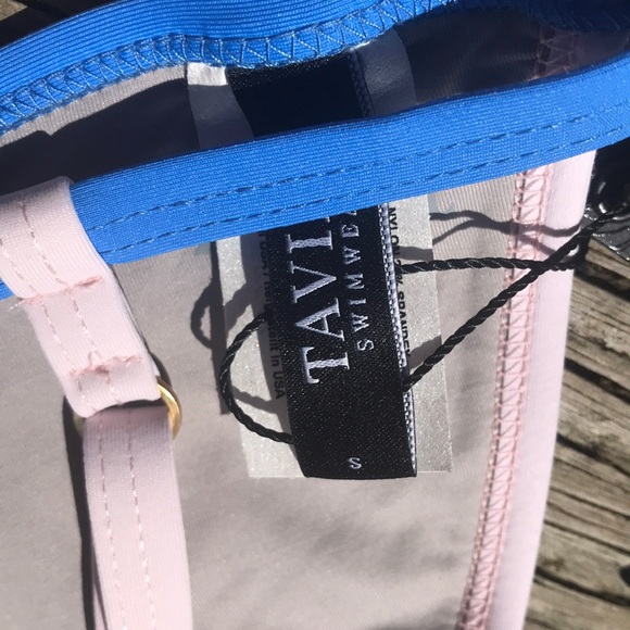 Tavik Sand Colorblock Jett Triangle Bikini Top - Picture 12 of 12